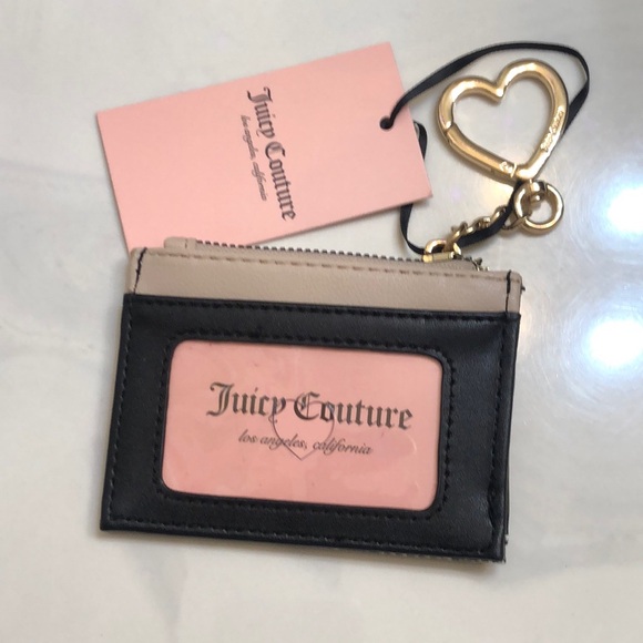 Juicy Couture Black Beige Sandstone Spring Fling ID Card Case NWT - Picture 8 of 16